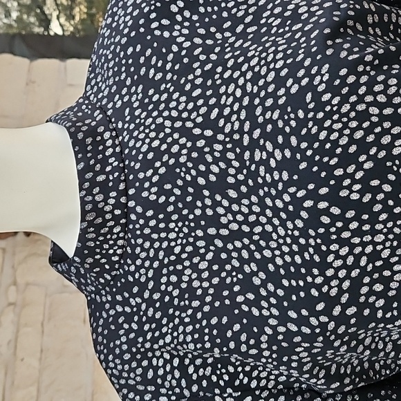 Alice + Olivia Inka Glitter Dot Dress Black Metallic Bodycon Strong Shoulder 12 - Picture 4 of 14